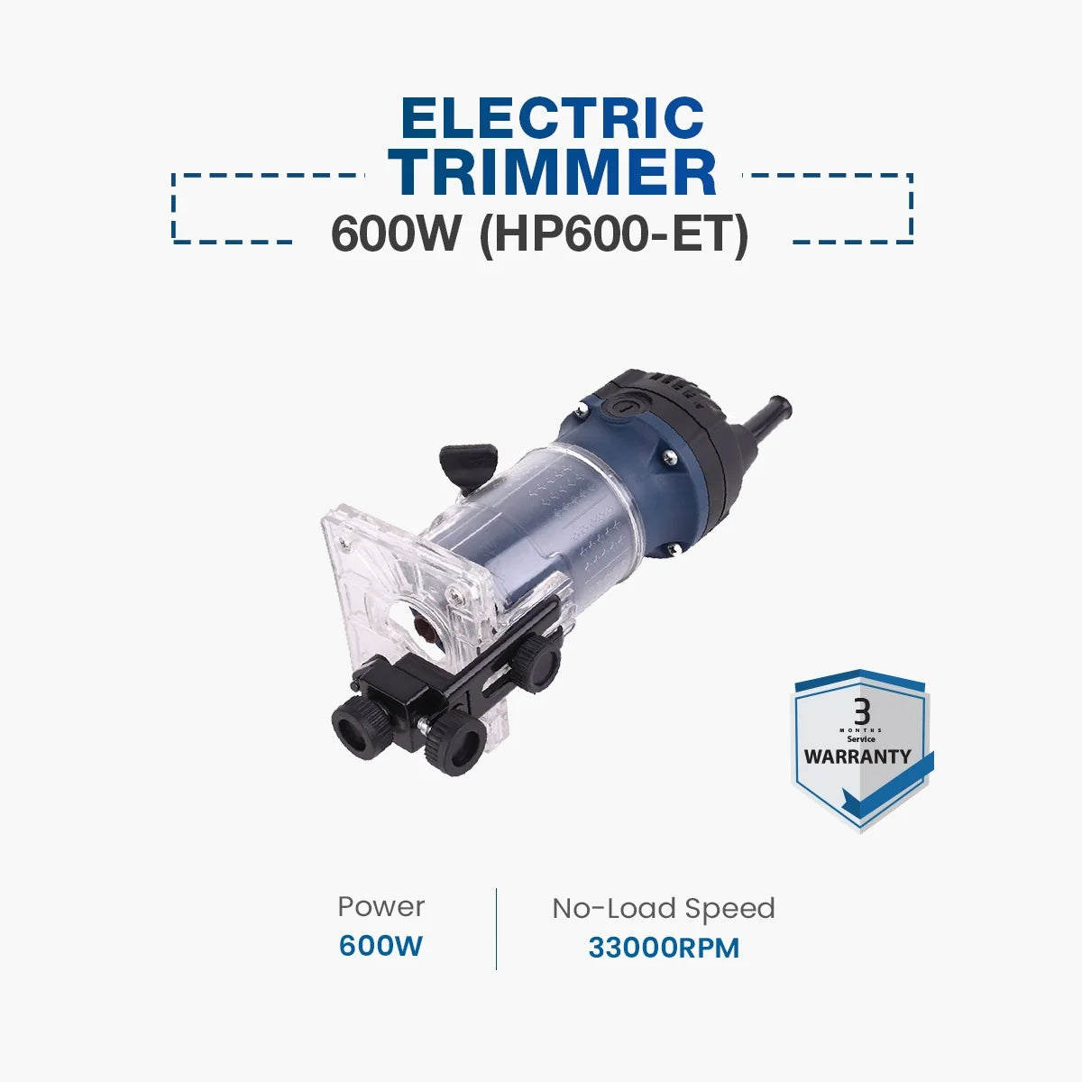 HYUNDAI 600W Electric Wood Trimmer Heavy Duty Palm Router Laminate Trimmer HP600-ET Hyundai